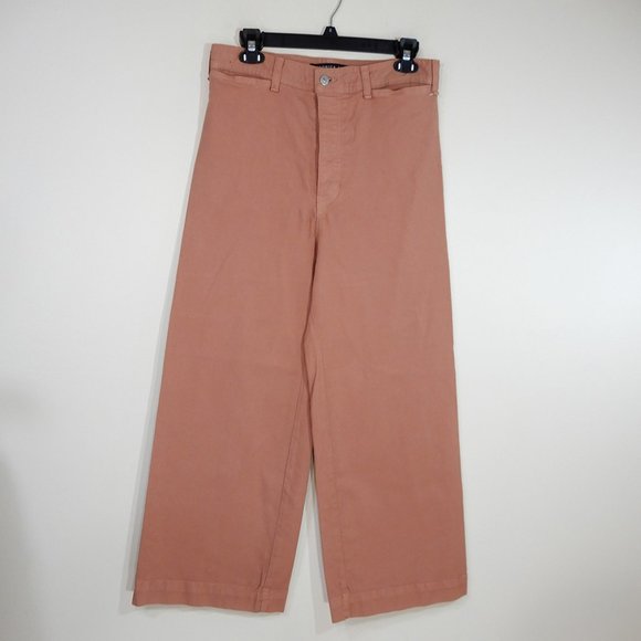 VERONICA BEARD Cynthia Gaucho JEANS Size 31 Cropped Wide Leg Dusty Rose NEW - Picture 6 of 10